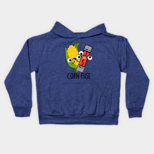 Corn-fuse Funny Confused Pun Kids Hoodie